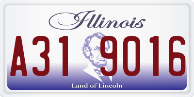 IL license plate A319016