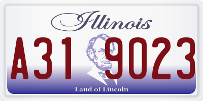 IL license plate A319023
