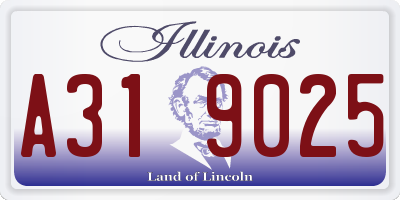 IL license plate A319025
