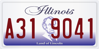 IL license plate A319041