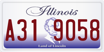 IL license plate A319058