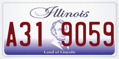 IL license plate A319059