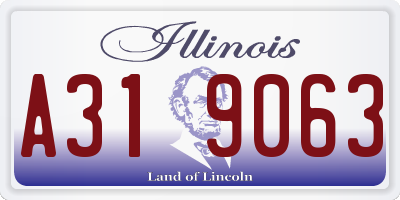 IL license plate A319063