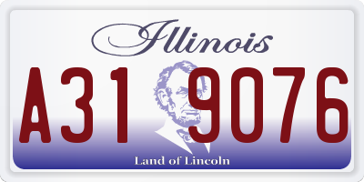 IL license plate A319076