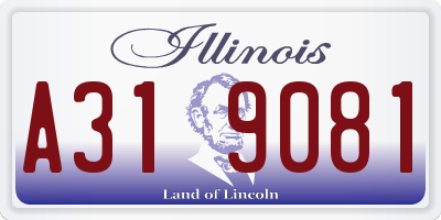 IL license plate A319081