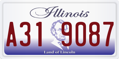 IL license plate A319087