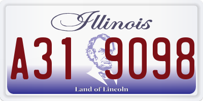 IL license plate A319098