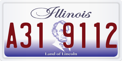 IL license plate A319112