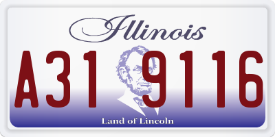 IL license plate A319116