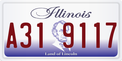 IL license plate A319117
