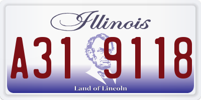 IL license plate A319118