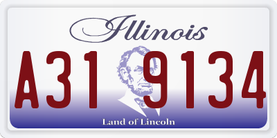 IL license plate A319134
