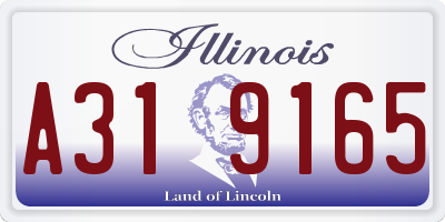 IL license plate A319165