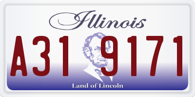 IL license plate A319171