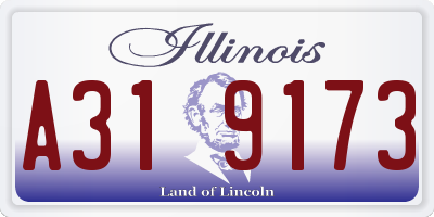IL license plate A319173