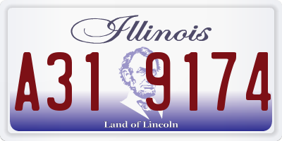 IL license plate A319174