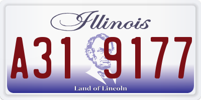 IL license plate A319177