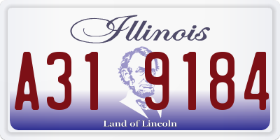 IL license plate A319184