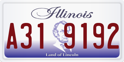 IL license plate A319192