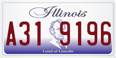 IL license plate A319196