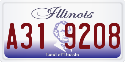 IL license plate A319208