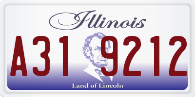 IL license plate A319212