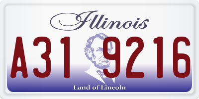IL license plate A319216