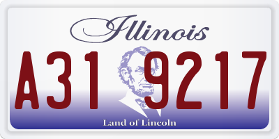 IL license plate A319217