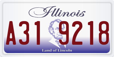 IL license plate A319218