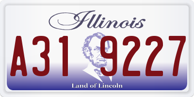 IL license plate A319227