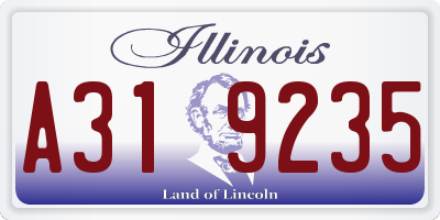 IL license plate A319235