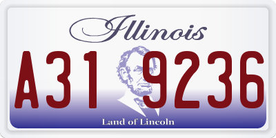 IL license plate A319236
