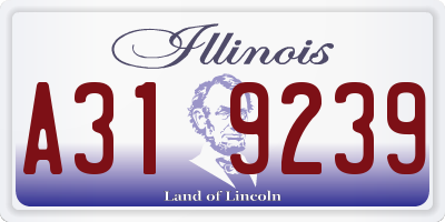 IL license plate A319239
