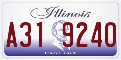 IL license plate A319240