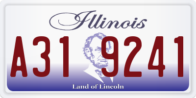 IL license plate A319241