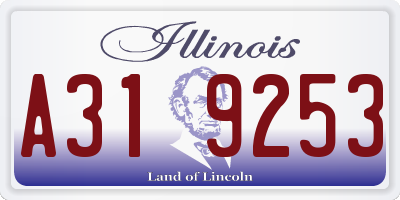 IL license plate A319253