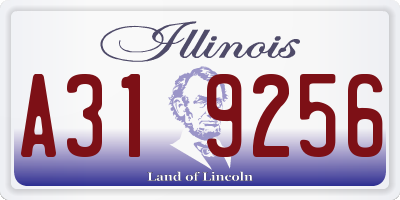 IL license plate A319256