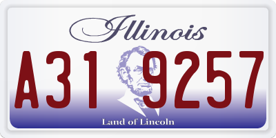 IL license plate A319257