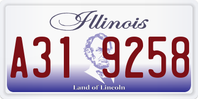IL license plate A319258