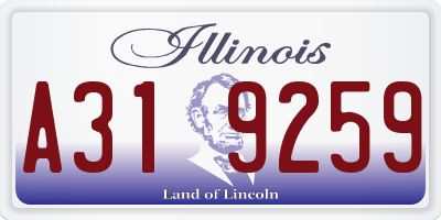 IL license plate A319259