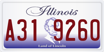 IL license plate A319260