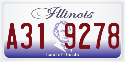 IL license plate A319278
