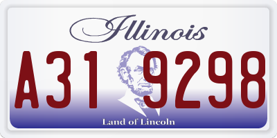 IL license plate A319298