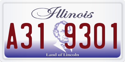 IL license plate A319301