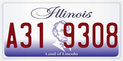 IL license plate A319308