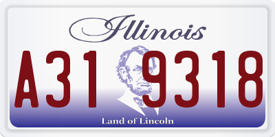 IL license plate A319318