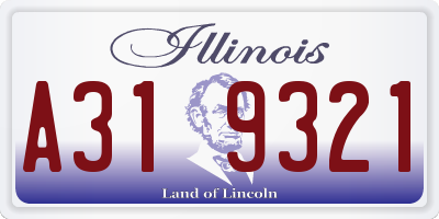 IL license plate A319321