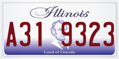 IL license plate A319323