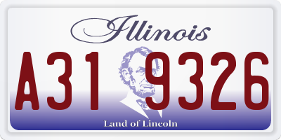 IL license plate A319326