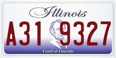 IL license plate A319327